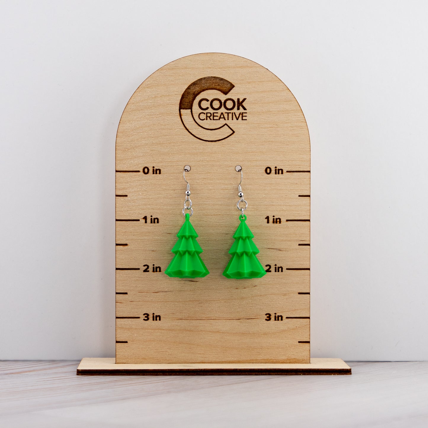 3D CHRISTMAS TREE EARRINGS
