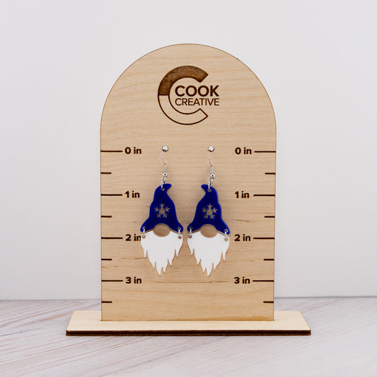 BLUE GNOME EARRINGS - Cook Creative