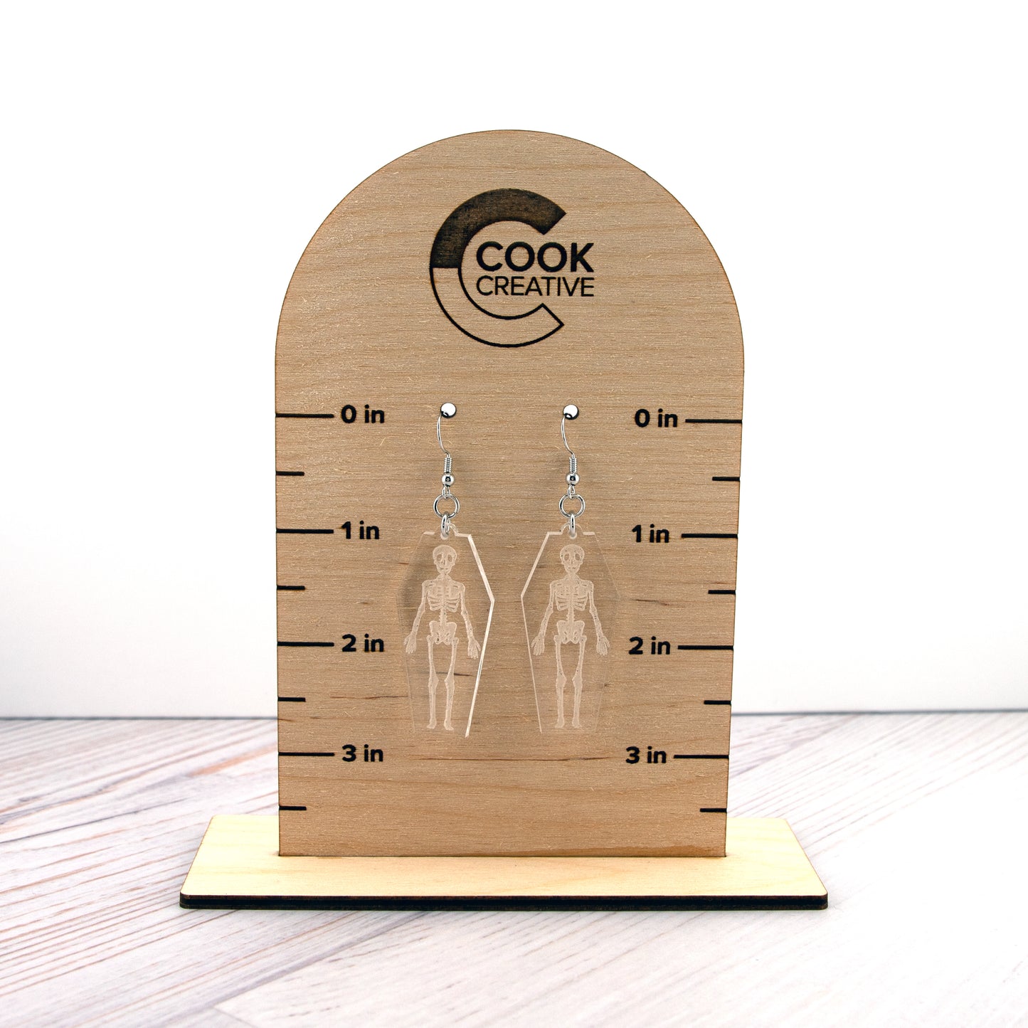 CLEAR SKELETON EARRINGS - Cook Creative