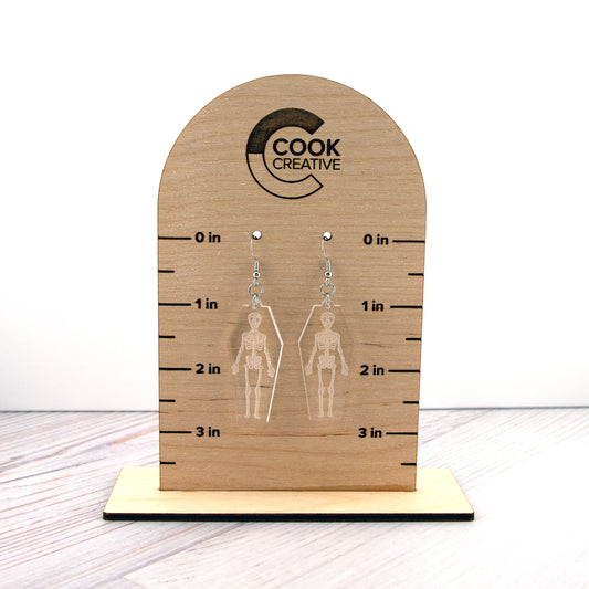 CLEAR SKELETON EARRINGS - Cook Creative