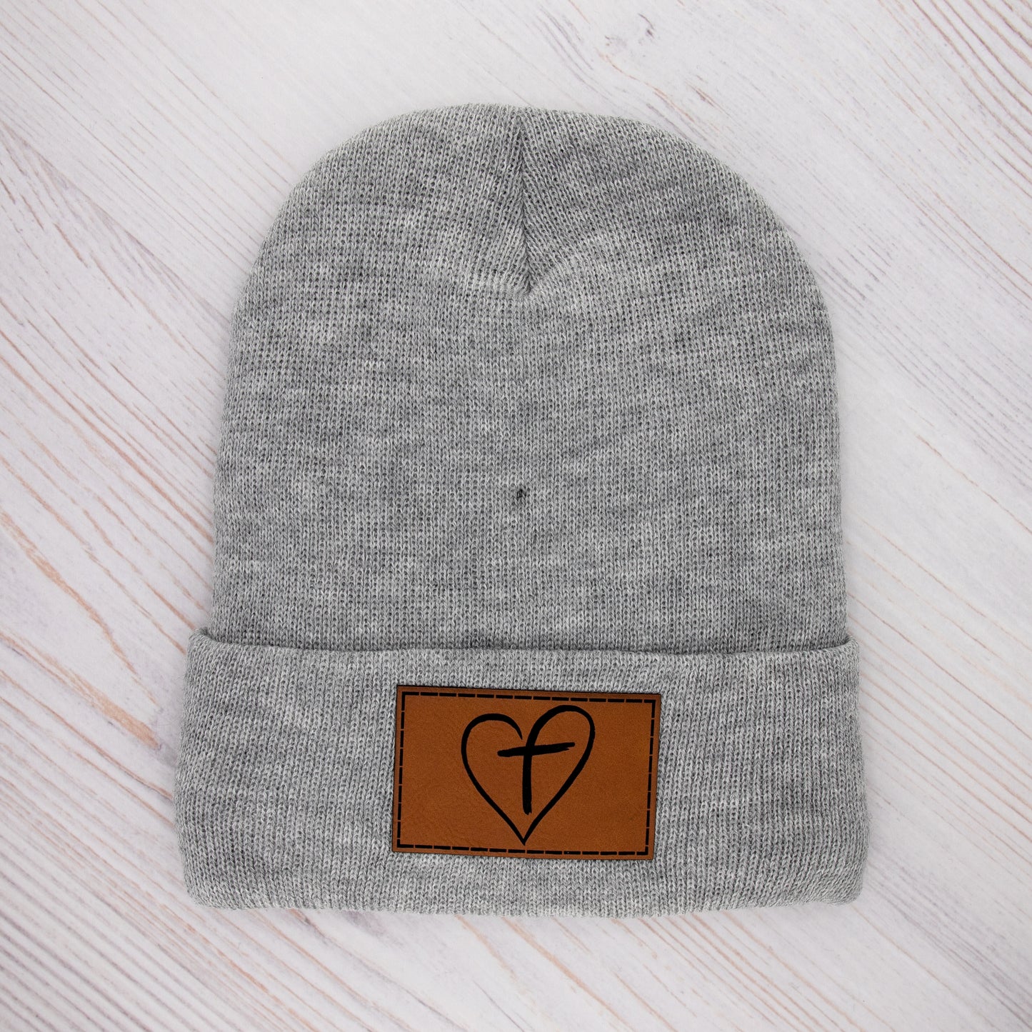CROSS HEART SHERPA LINED BEANIE