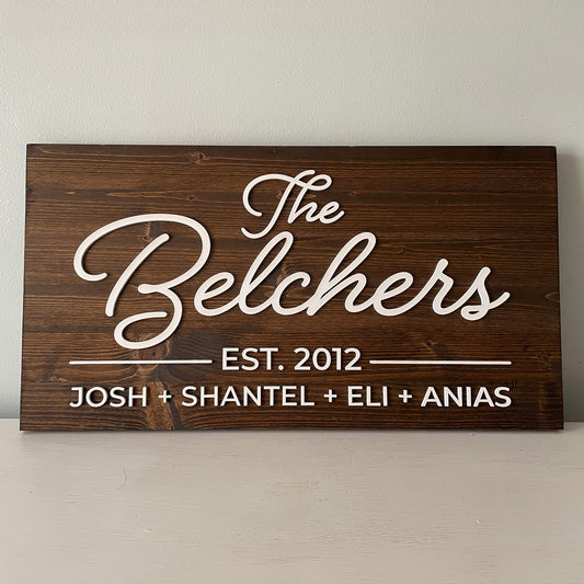 PERSONALIZED FAMILY NAME SIGN - Cook Creative