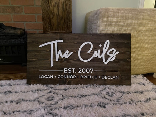 PERSONALIZED FAMILY NAME SIGN - Cook Creative