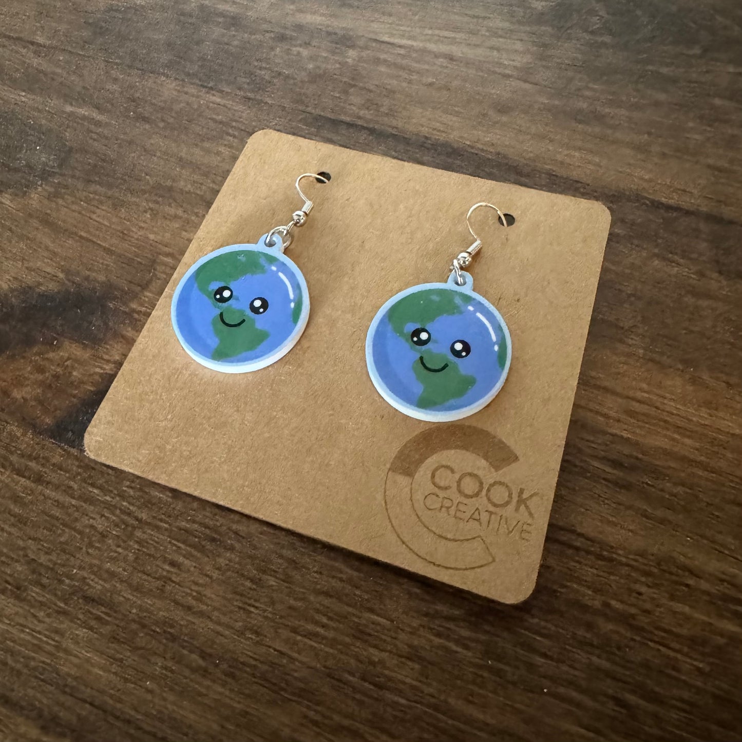 Planet Earth Earrings - Cook Creative