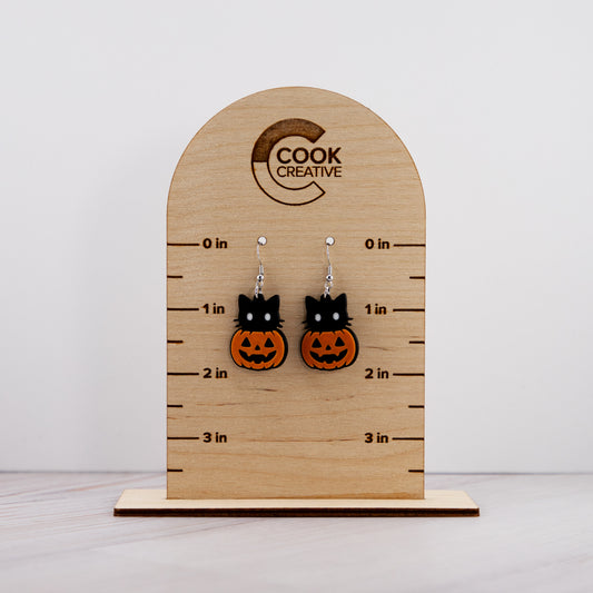 KITTY PUMPKIN EARRINGS