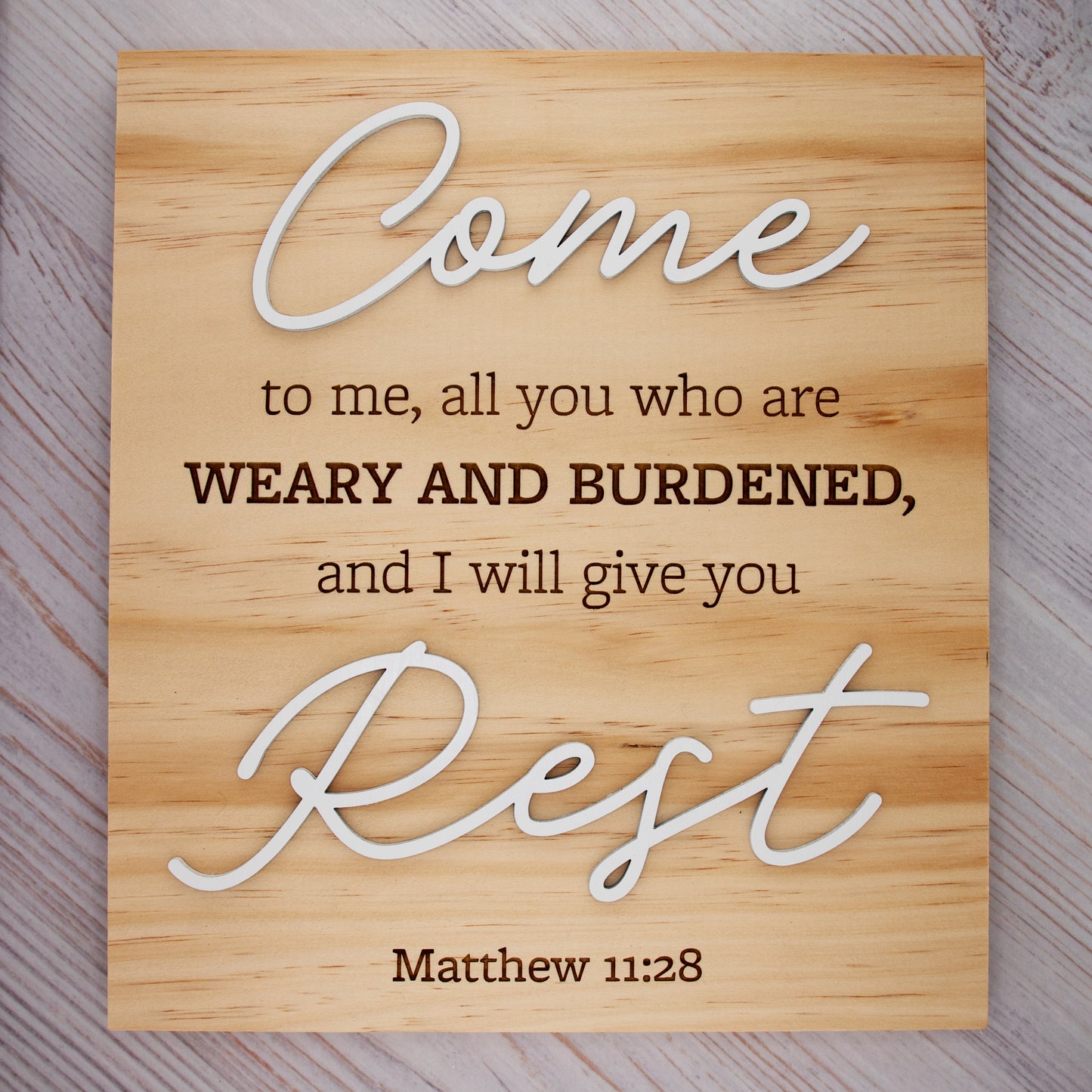 MATTHEW 11:28 SIGN - Cook Creative