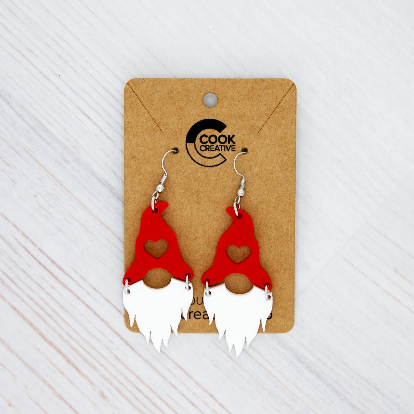 RED GNOME EARRINGS