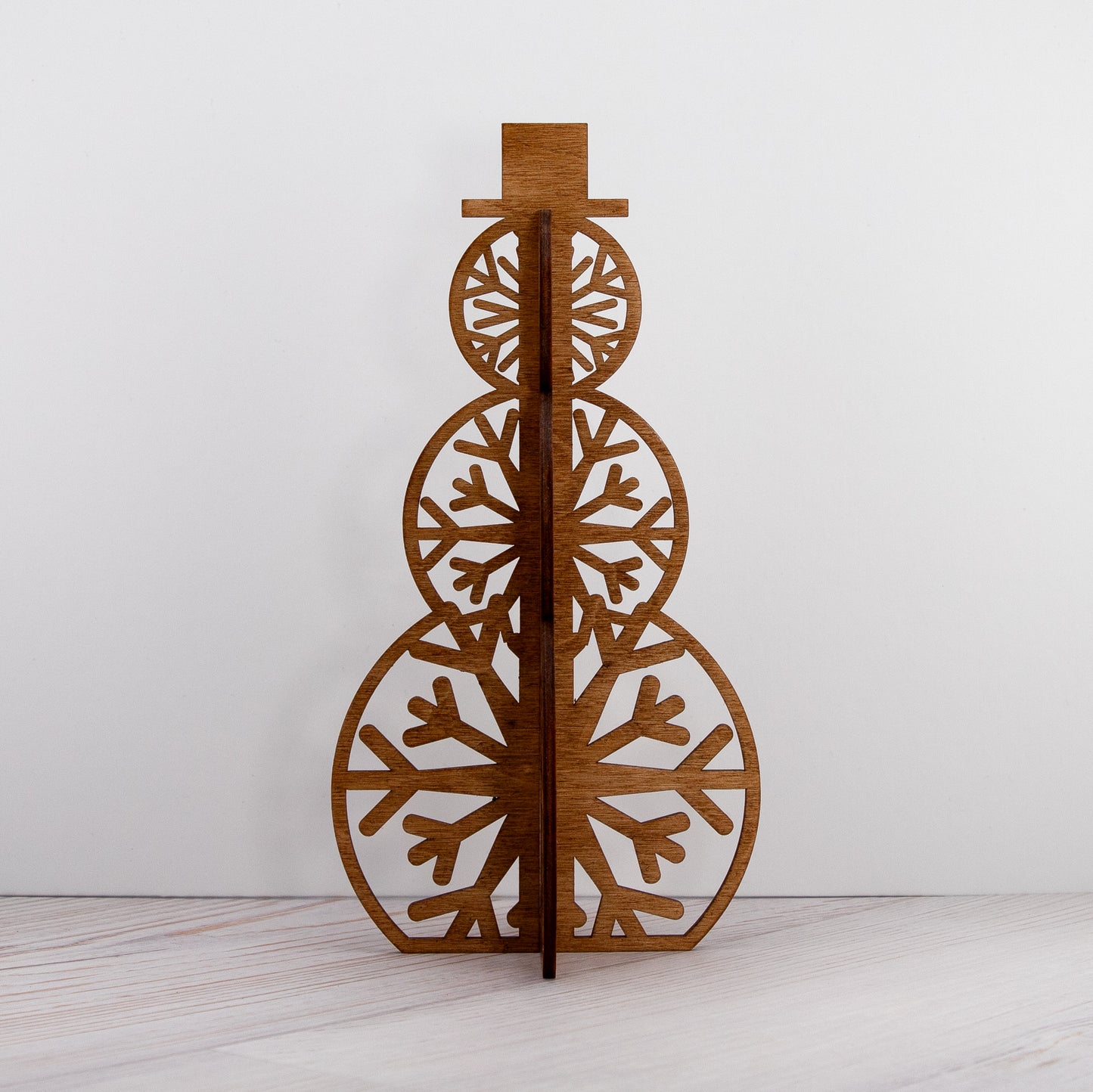 WOODEN SNOWMAN DECOR