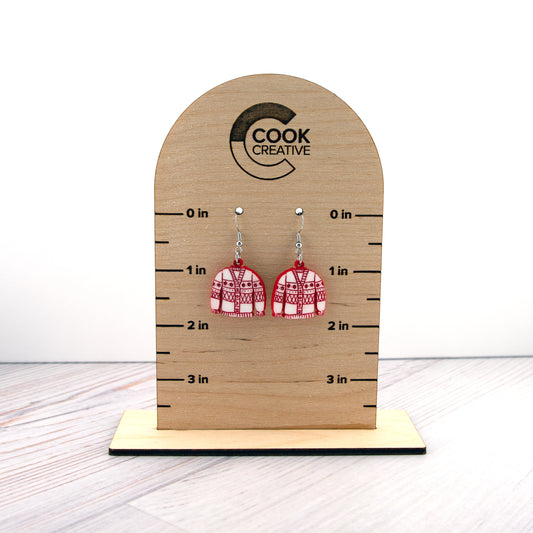 WHITE SWEATER EARRINGS - Cook Creative