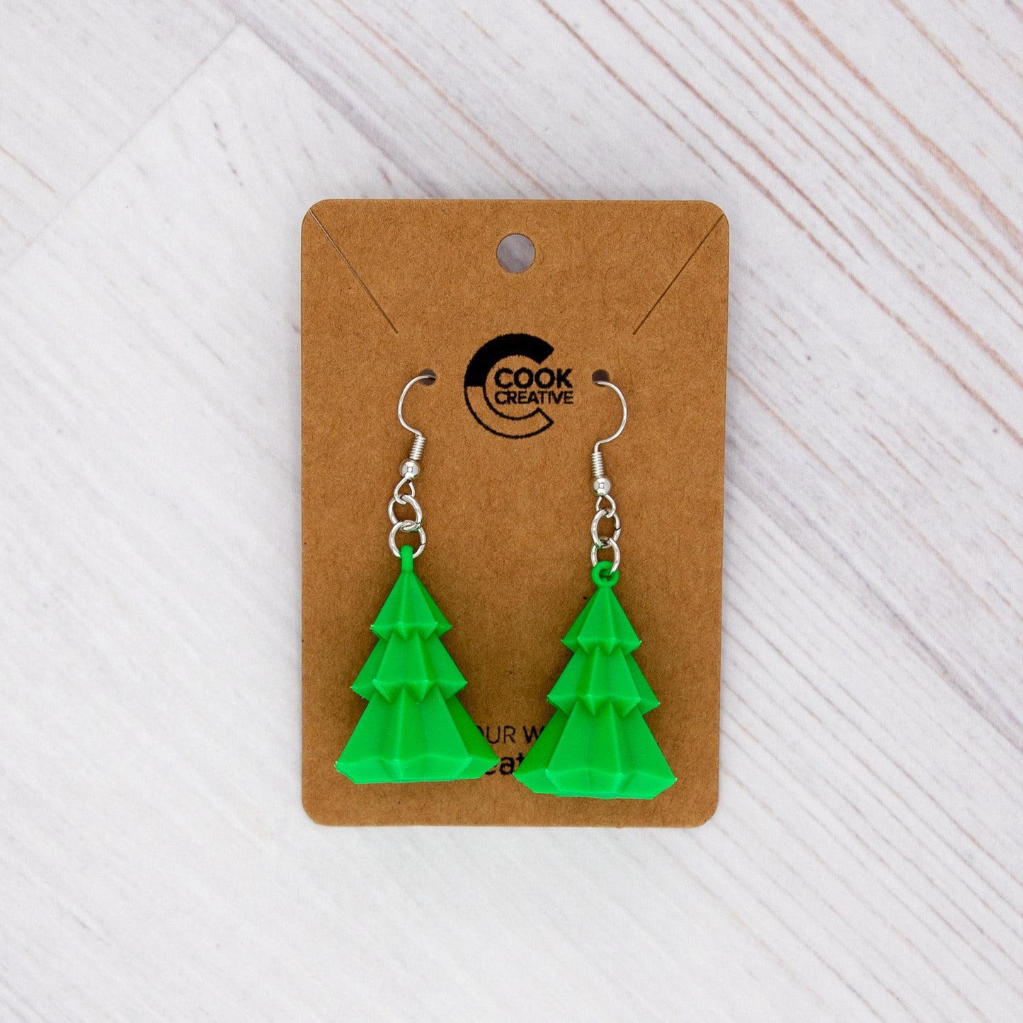 3D CHRISTMAS TREE EARRINGS