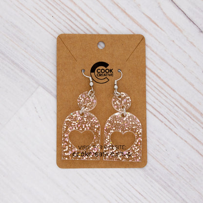 ARCHED HEART EARRINGS