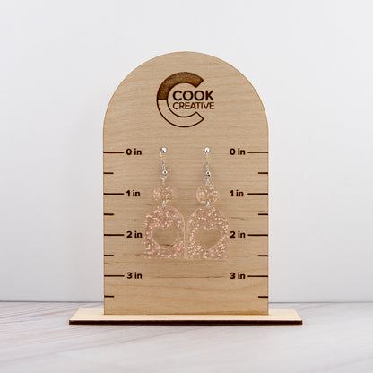 ARCHED HEART EARRINGS