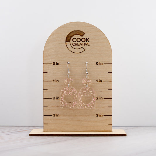 ARCHED HEART EARRINGS