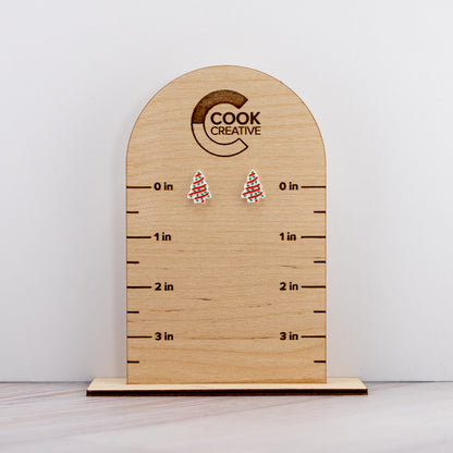 CHRISTMAS TREE CAKE STUD EARRINGS