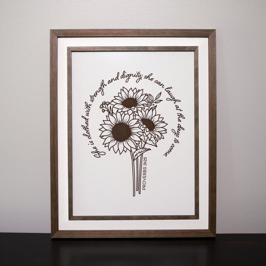 Proverbs 31:25 Frame - Cook Creative