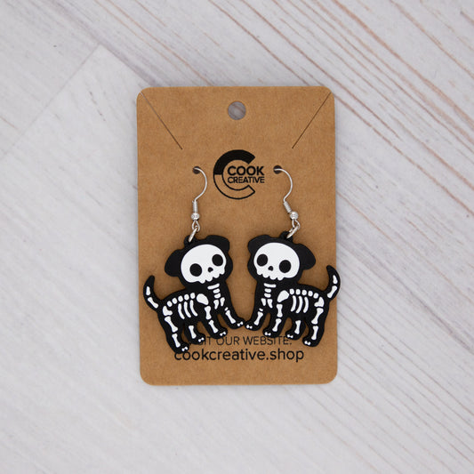PUPPY SKELETON EARRINGS