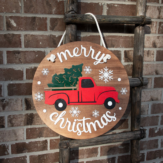 RED TRUCK DOOR DECOR