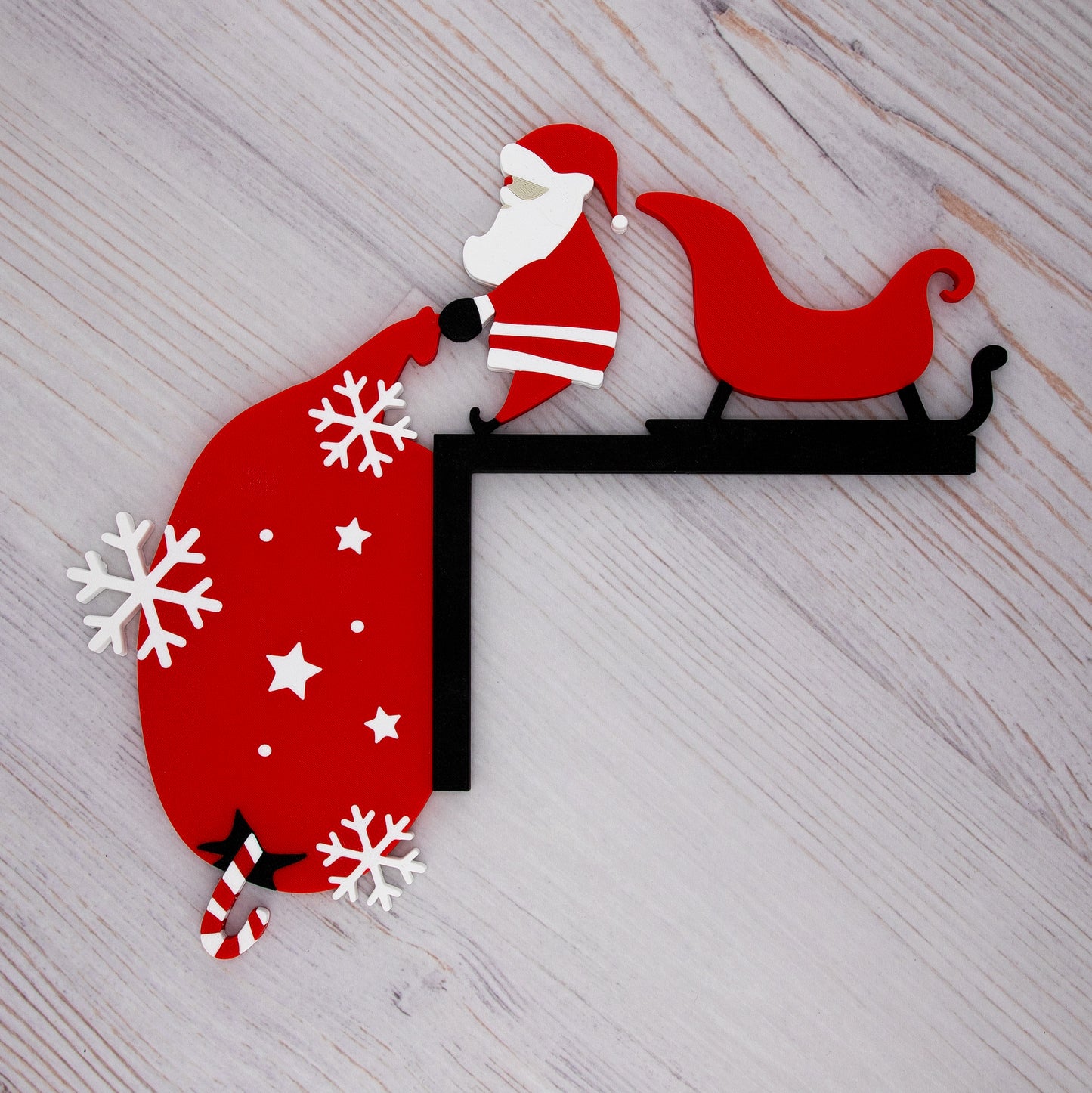 SANTA'S SLEIGH DOOR CORNER DECOR