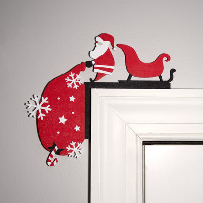 SANTA'S SLEIGH DOOR CORNER DECOR