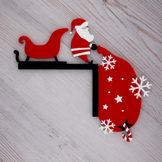 SANTA'S SLEIGH DOOR CORNER DECOR