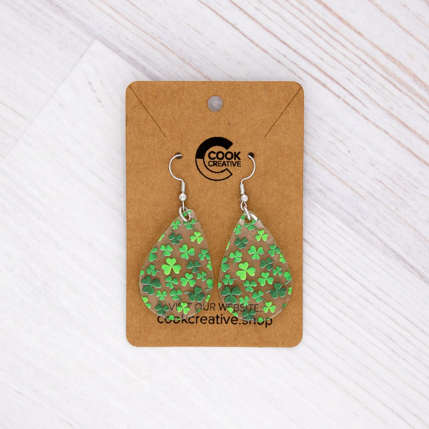 CLOVER TEARDROP EARRINGS