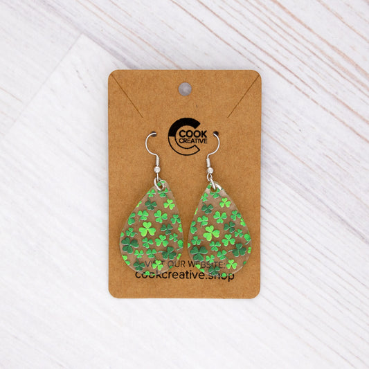 CLOVER TEARDROP EARRINGS