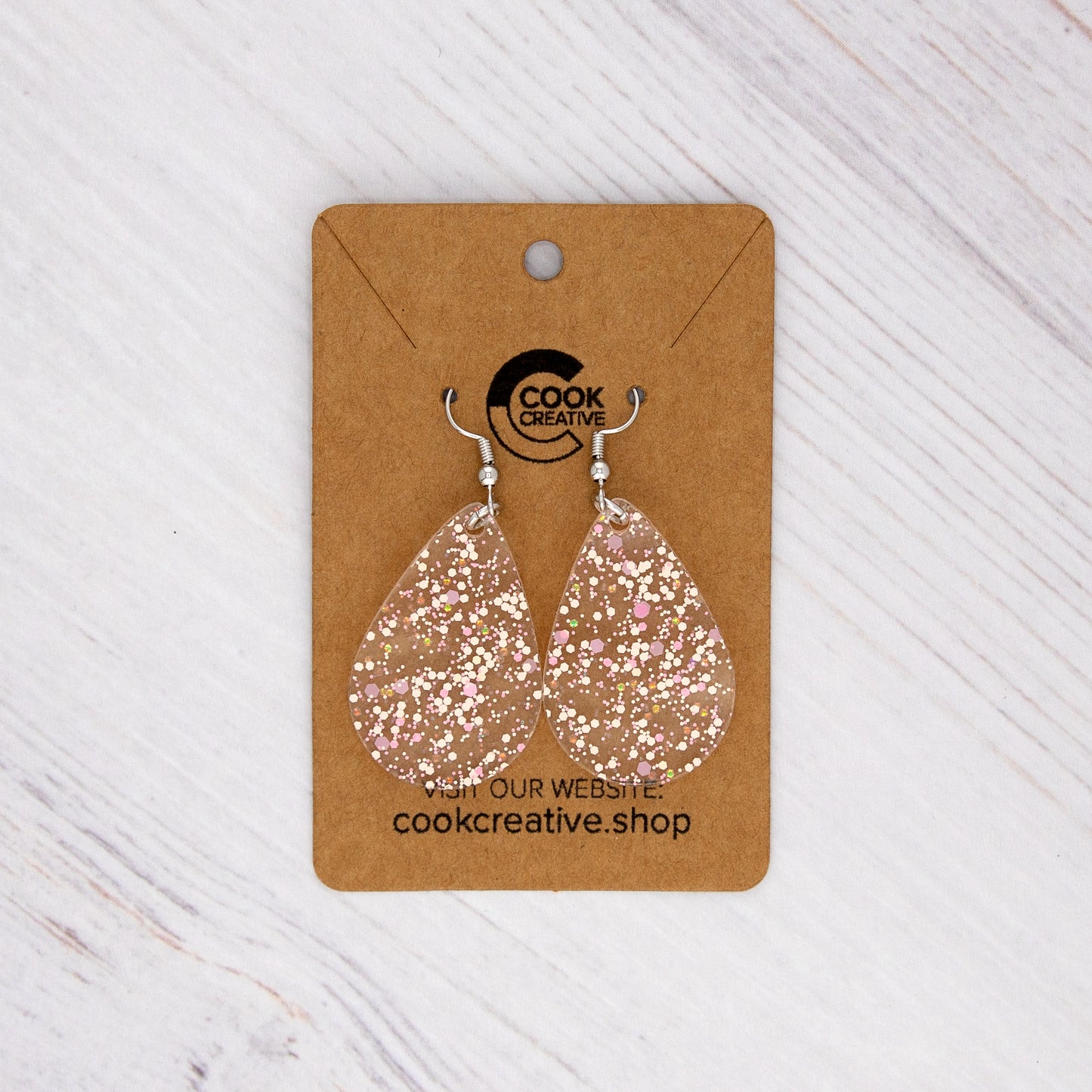 PINK SPECKLE EARRINGS